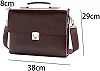 Men's Shoulder Briefcase With Password Lock Computer Leather 15 Inch