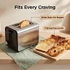 Midea 2 Slice Stainless Steel Toaster- Silver & Black