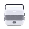 Portable Electric Lunch Box Heating Food Steamer Container-White.