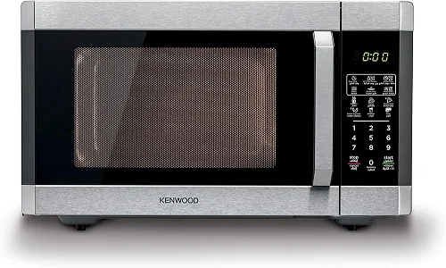 KENWOOD 42L Microwave Oven with Grill, Digital Display, 5 Power Levels, Defrost Function, Stainless Steel, Auto Menu, 99 Minutes Timer, Clock Function 1100W MWM42.000BK Black/Silver