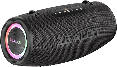 ZEALOT S87 Bluetooth Speaker, 80W Portable Loudspeaker with Deep Bass, IPX6 Waterproof