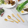 Original Cutlery Set (24Pcs) Stainless Steel With Stand - Gold