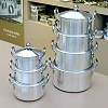 Aluminum Cookware Set 7PCS Cooking Pot Set -Silver