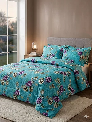 Grace Textiles 5*6  Light Duvet Set, 1 Duvet 1 Bedsheet &amp; 2 Pillows Cases - Prints Delivered Varies
