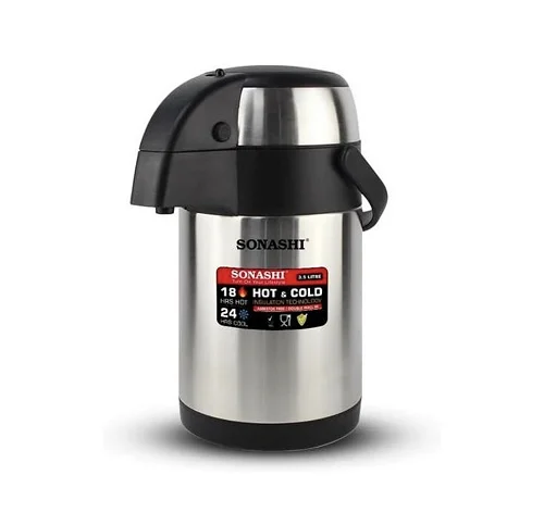 Sonashi 3.5L Hot &amp; Cold Airpot Flasks with Stainless Steel Insulation