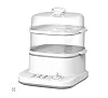 2 Tier Double Layer Electric Food Steamer- White