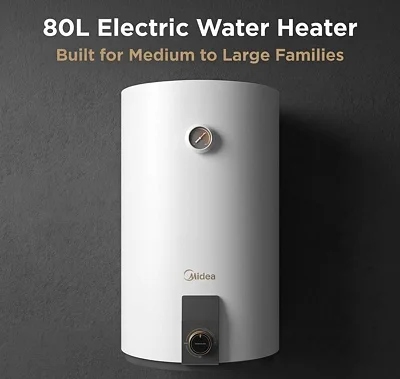 Midea 80L Electric Storage Water Heater D8015FN - White(7 year waranty）