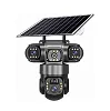 Solar Camera 4G Sim Card Outdoor 3 Lens 3 Screen PIR Human Detect Network IP Cameras Night Vision CCTV Security Protection
