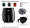 Pixel 6 Liters Airfryer 6L Oil Free Air fryer - 1 Year Warranty