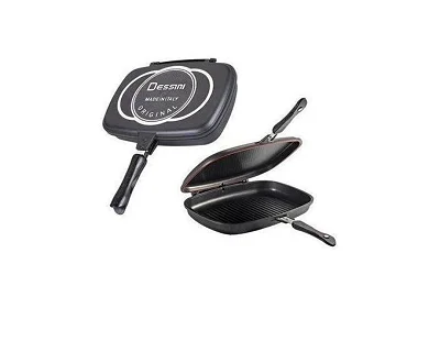 Dessini Die-Casting Double Grill Pan- 40cm - Black