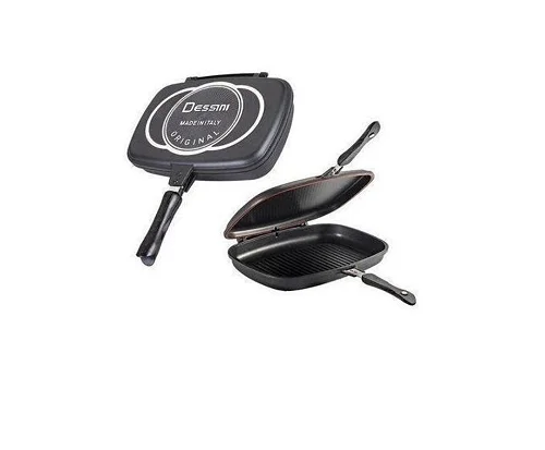 Dessini Die-Casting Double Grill Pan- 40cm - Black