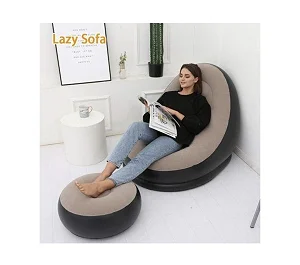 Inflatable Air Chair With Foot Seater And pump