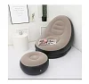 Inflatable Flocking Air Chair With Footrest With Pump