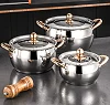 Kaisa Villa 6pcs Stainless Steel Cookware Set Cooking Pots With 5 layer buttom