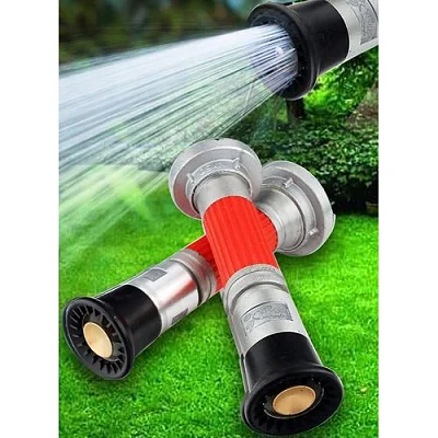 Adjustable Water Hand Sprinkler With Connector - Silver