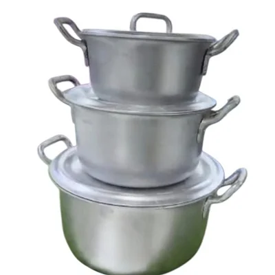 3 Piece Dongolo Saucepan Set Heavy With Covers