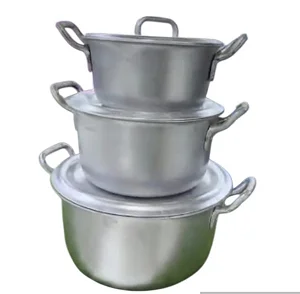 Heavy Cooking Saucepan Set-3pc With Cover.