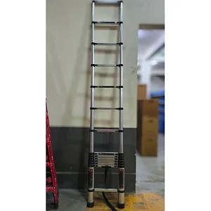 5m Heavy-Duty Aluminum Single Telescopic Ladder -Silver