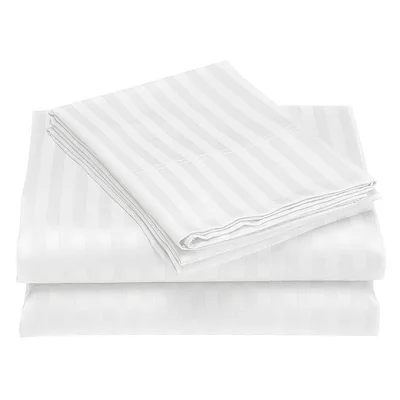 4Pcs 6×6 Egyptian Cotton Bedsheets Set – 2 Bedsheets &amp; 2 Pillowcases – White