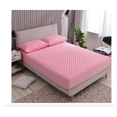 6×6 Waterproof Mattress Protector – Pink, Quilted Fitted Mattress Cover