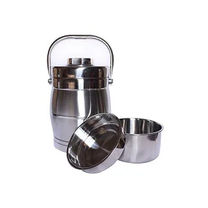 Aulun 2.5 Litres Insulated Food Flask – Silver