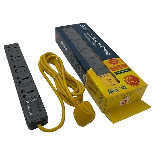 Dr. Volt 3 Metre Extension Cable with Built-in Power Guard, 5 Way 13A, 10-Second Time Delay