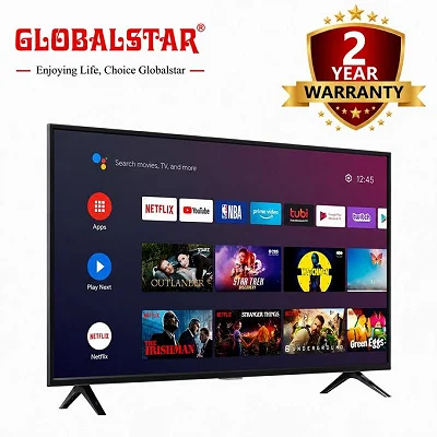 Globalstar 43UK64 43-Inch Frameless  Smart TV - Android, Bluetooth, Wi-Fi &amp; Digital TV