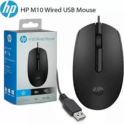 HP M10 USB Wired Optical Mouse – Black