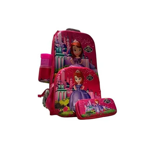 Kids Character Trolley School Bag Set - Multicolor