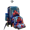 4-Piece Kids Character Trolley School Bag Set
