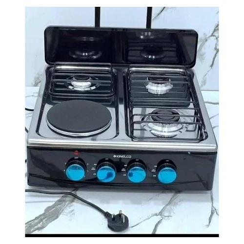 Pixel Hybrid Table Top Gas Cooker with 3 Gas Burners &amp; 1 Electric Plate