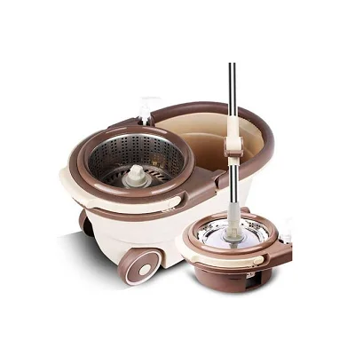 Wheeled Spin Mopper Cleaning Set – Floor Mop with Spin Head