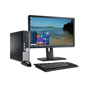 Dell Optiplex 7010 Desktop - Intel i3, 8GB RAM, 500GB HDD, Windows 10 + 19 inch LED Monitor-Black