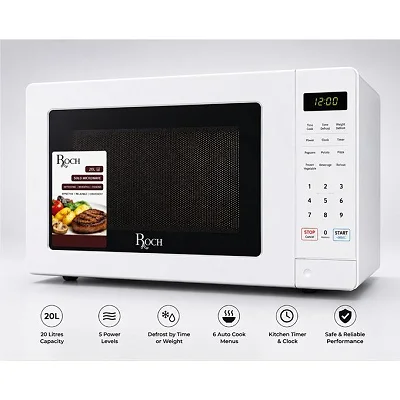 Roch 20L Digital Microwave Oven with Mirror Door