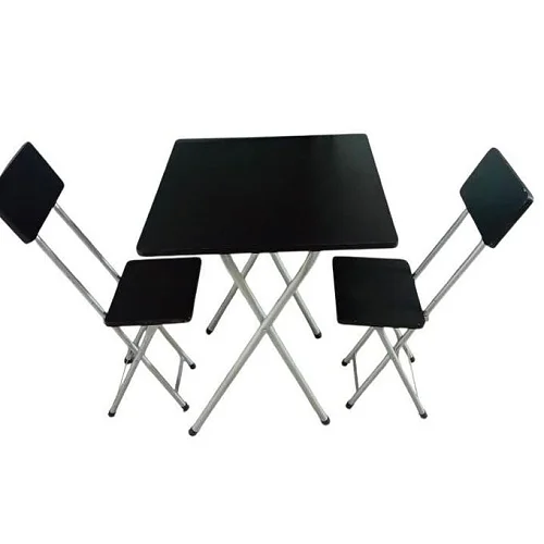 Wooden Foldable Table with 2 Chairs – Portable Study Set