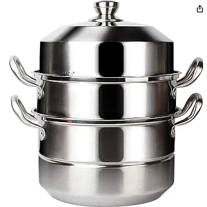 Stainless Steel 28cm Steaming Pot for Vegetables and Fish