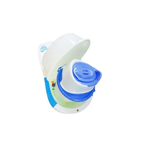 Baby Bath Basin &amp; Potty Training Set with Small Basin – Cream/Blue