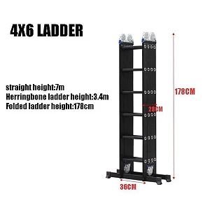 4×6 Multi-Purpose Aluminum Extension Ladder for Home and Work