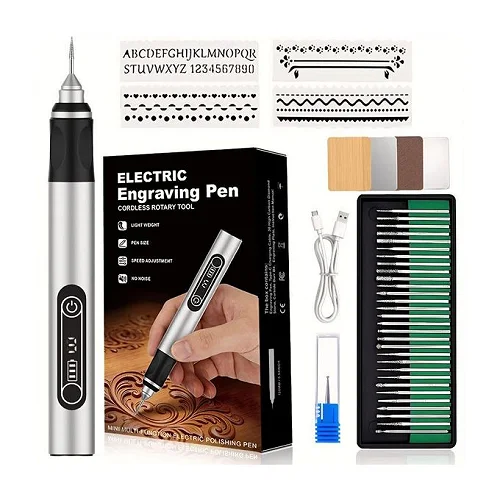 USB Rechargeable Engraving Pen 30-in-1 Cordless Rotary Tool Kit with LCD Display
