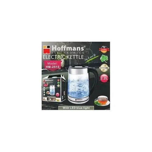 Hoffmans HM-2515, Electric Glass Kettle, 2.2Ltr, 2000W