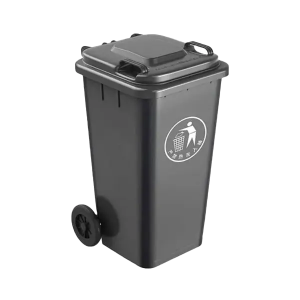 240L Dust Bin/Waste Bin 2 Wheels – Black