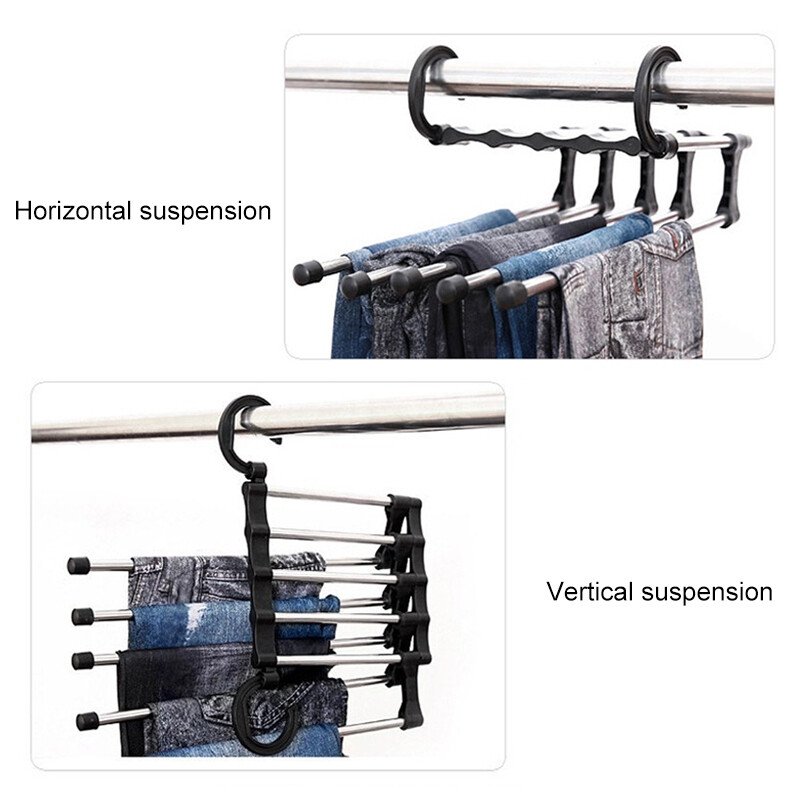 5 Layer Multi Functional Pants/Clothes Hanger - Multicolor