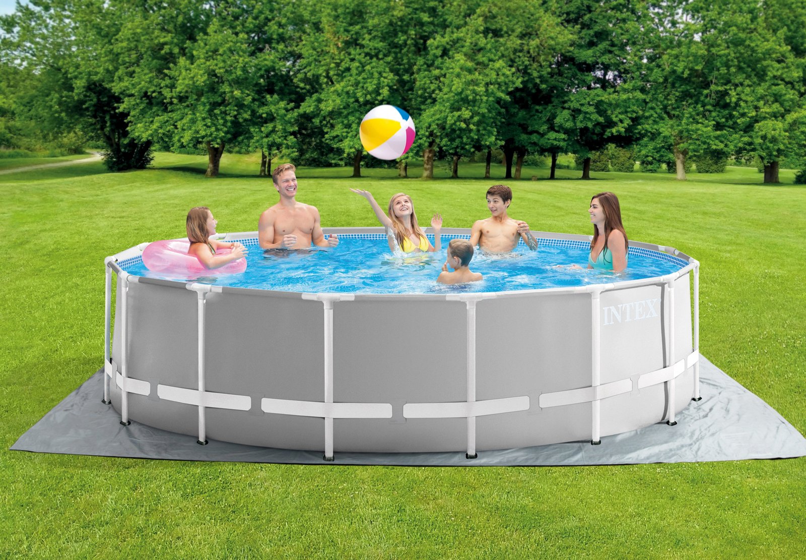 Intex Prism 305x76cm Metal frame Portable Swimming Pool - Blue