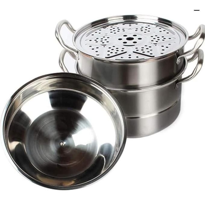 Stainless Steel 28cm Steaming Pot for Vegetables and Fish