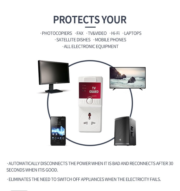 Surge Automatic TV/DVD/FRIDGE Voltage Regulator White