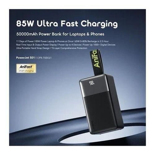 Oraimo PowerJet 501 50000 mAh 85W Ultra Fast Charging Power Bank - For Laptops & Phones