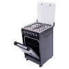 SPJ 50×50cm Freestanding Full Gas Cooker - 4 Gas Burners with Gas Oven - Black