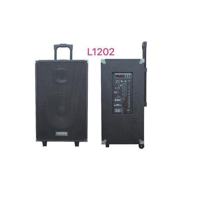 Globalstar L-1202 Professional Audio Speaker System – Rechargeable, Wireless Microphone, FM Radio, USB & SD Card