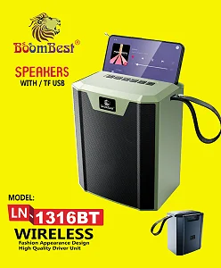 BoomBest LN-1316BT Bluetooth Speaker with Super Bass, FM Radio, USB & TF Card