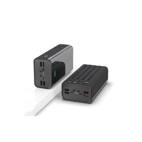 Excellent Portable Electric Power Bank Of 50000mAh With 4Cables And Led Lights-Black